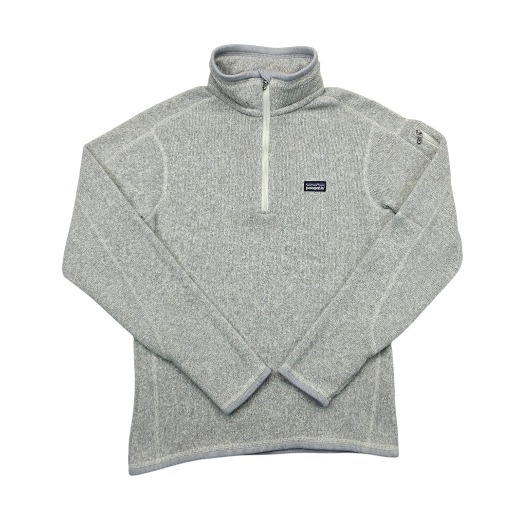 Patagonia Better Sweater 1/4 Zip Pullover Fleece Gray Heather Womens XS 25527